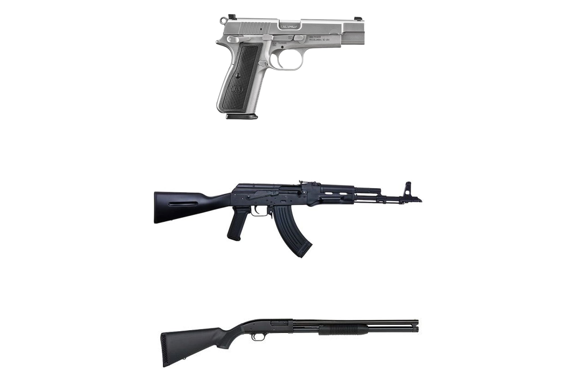 Three Firearms Combo - Handgun, Shotgun & Self-Loading Rifle Training
